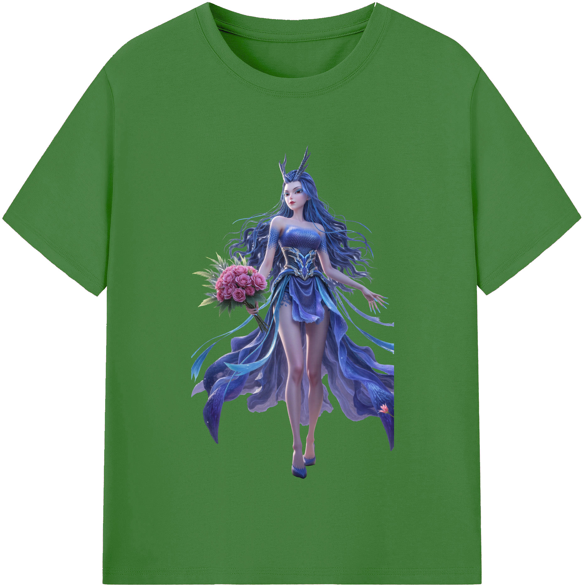 （画像用） Ne Zha 2 ナタ 魔童の大暴れ レディースカジュアルプリントTシャツ（綿100％）